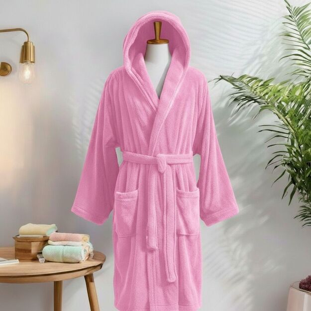 Veliūrinis chalatas su kapišonu 1