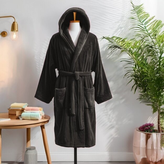 Veliūrinis chalatas su kapišonu 5