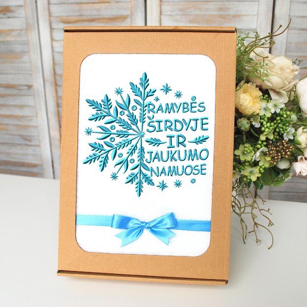 Siuvinėtas rankšluostis "Šilti linkėjimai"