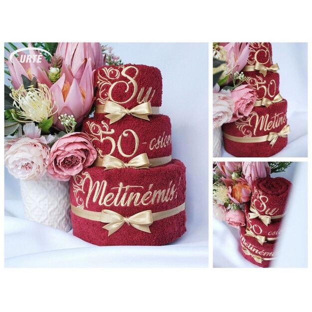 Rankšluosčių tortas "Vestuvių metinių tortas" 3