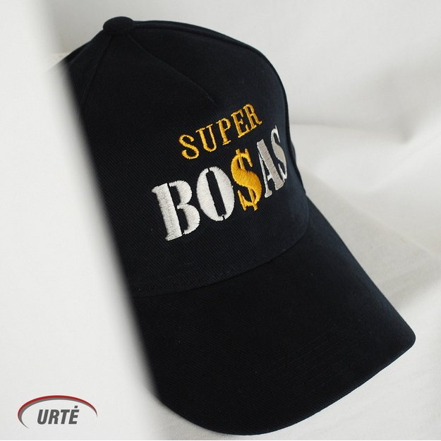 Siuvinėta kepurėlė "Super BOSAS"