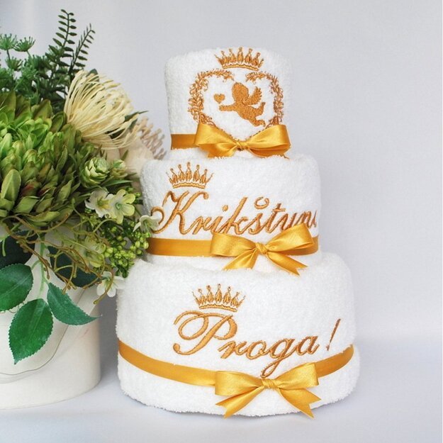 Rankšluosčių tortas "Krikštynų proga"