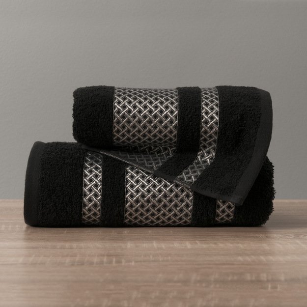 PREMIUM medvilninis rankšluostis "Juodas"