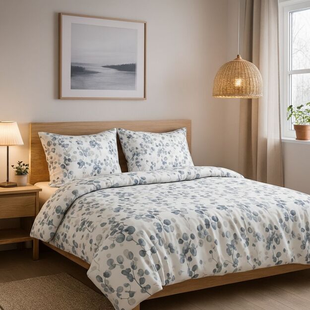 Satininė patalynė "Šerkšno žiedai"