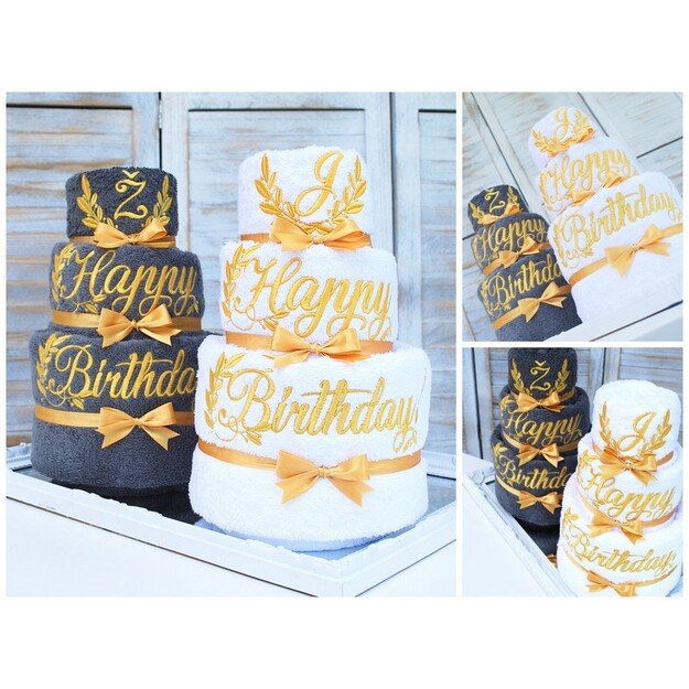 Rankšluosčių tortas "Happy Birthday" 1