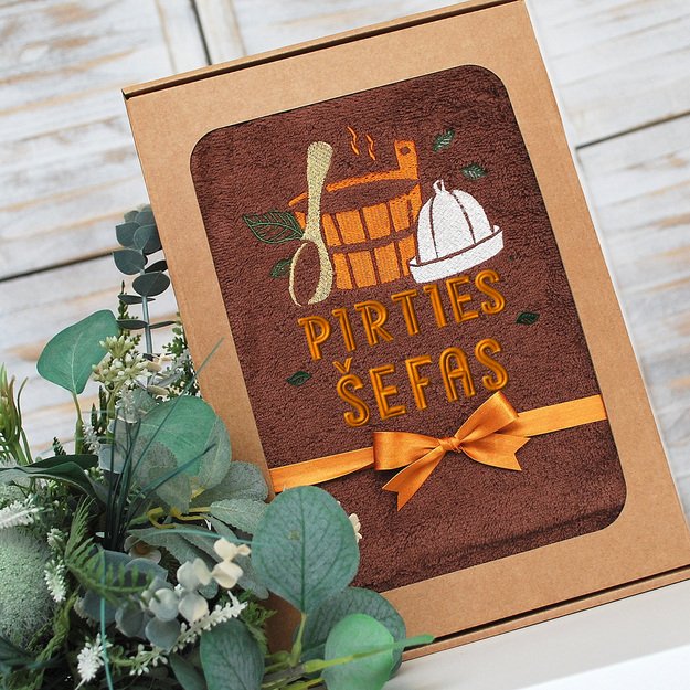 Siuvinėtas rankšluostis "Pirties reikmenys"