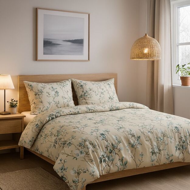 Satininė patalynė "Gėlių pasaulis"