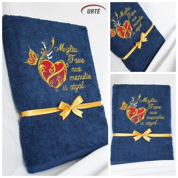 Siuvinėtas rankšluostis "Trapi širdis" 1