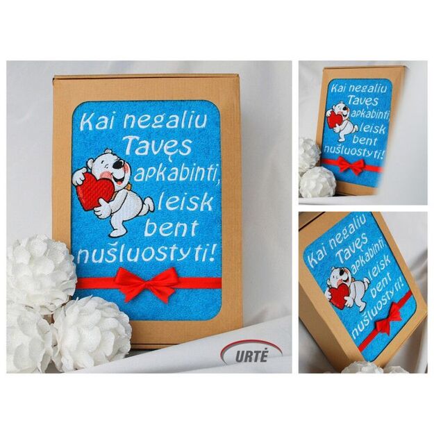 Siuvinėtas rankšluostis "Mylimas meškiukas" 1