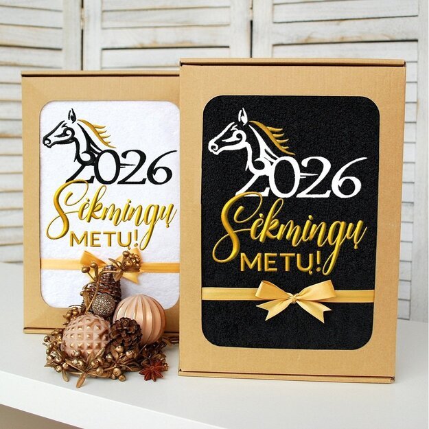 Siuvinėtas rankšluostis "Ugninio arklio metai"