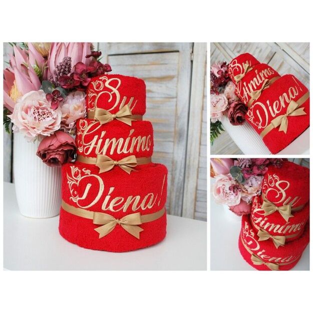 Rankšluosčių tortas "Su Gimimo Diena" 5