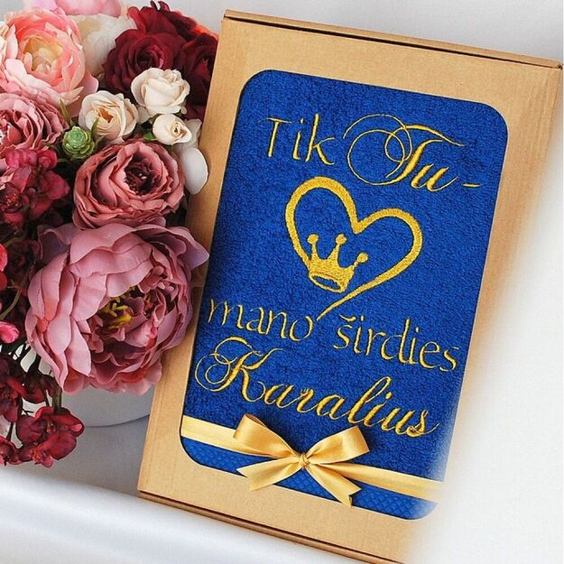 Siuvinėtas rankšluostis "Širdies Karaliai"