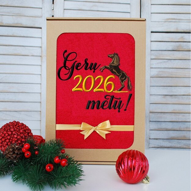 Siuvinėtas rankšluostis "Arklio metai" 1