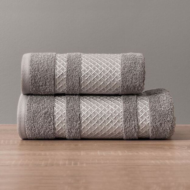 PREMIUM medvilninis rankšluostis "Pilkas" 1