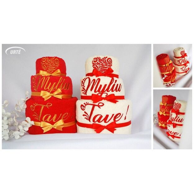 Rankšluosčių tortas "Myliu Tave" 1