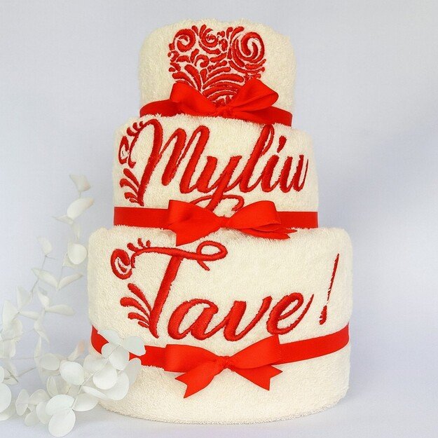 Rankšluosčių tortas "Myliu Tave"