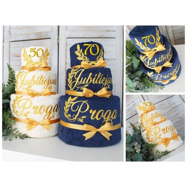Rankšluosčių tortas "Jubiliejaus proga" 1