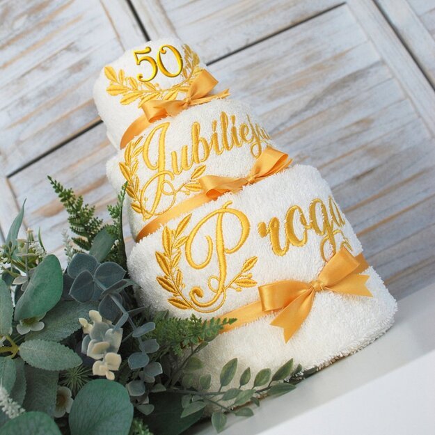 Rankšluosčių tortas "Jubiliejaus proga" 5