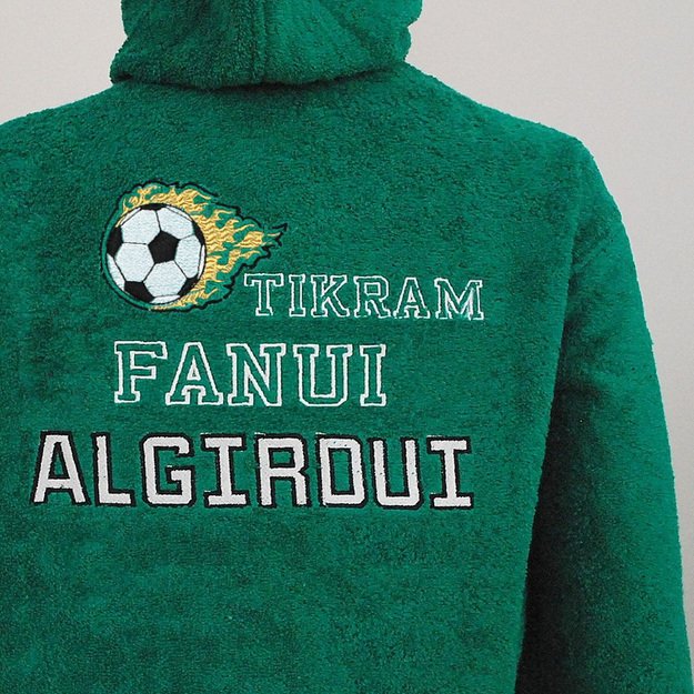 Siuvinėtas chalatas "Futbolo fanas"