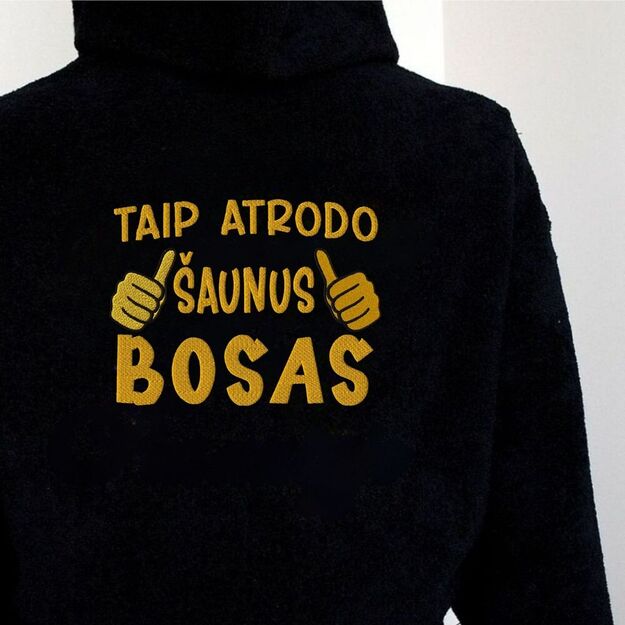 Siuvinėtas chalatas "Šauniausias Bosas"
