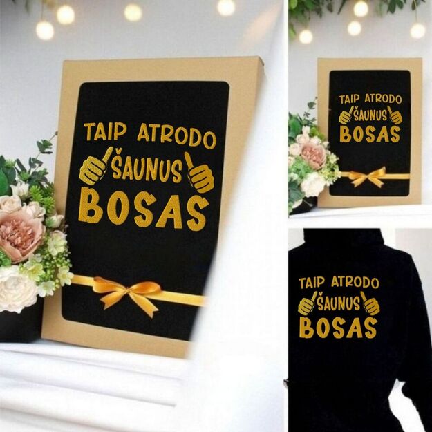 Siuvinėtas chalatas "Šauniausias Bosas" 1