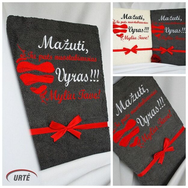 Siuvinėtas rankšluostis "Širdis širdin" 1