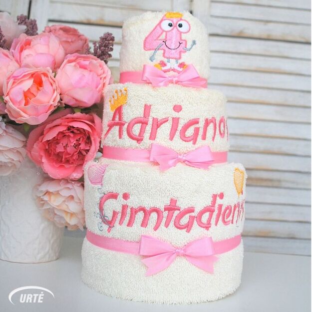 Rankšluosčių tortas "Gimtadienio tortas mergaitei"