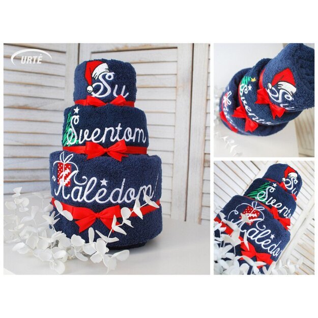 Rankšluosčių tortas "Su Šv. Kalėdom!" 1