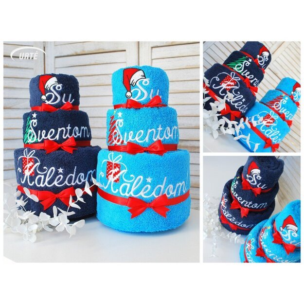 Rankšluosčių tortas "Su Šv. Kalėdom!" 2