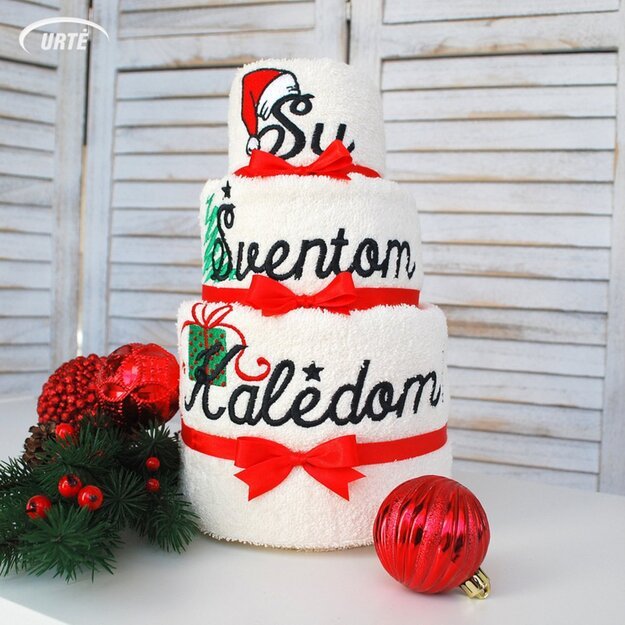 Rankšluosčių tortas "Su Šv. Kalėdom!"
