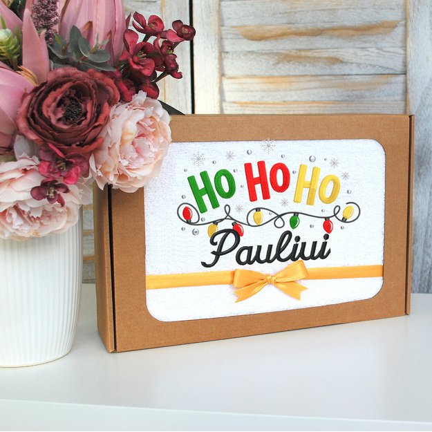 Siuvinėtas rankšluostis "Ho Ho Ho"