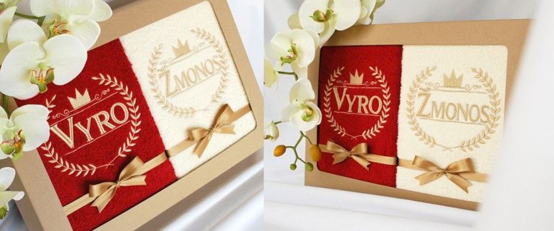 Siuvinėti rankšluosčiai jaunavedžiams